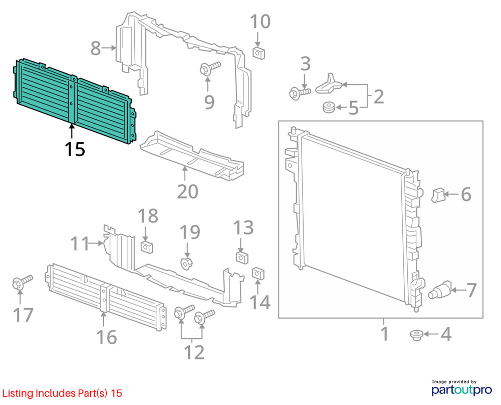 TRAVERSE 2019 Air Shutter 11803264