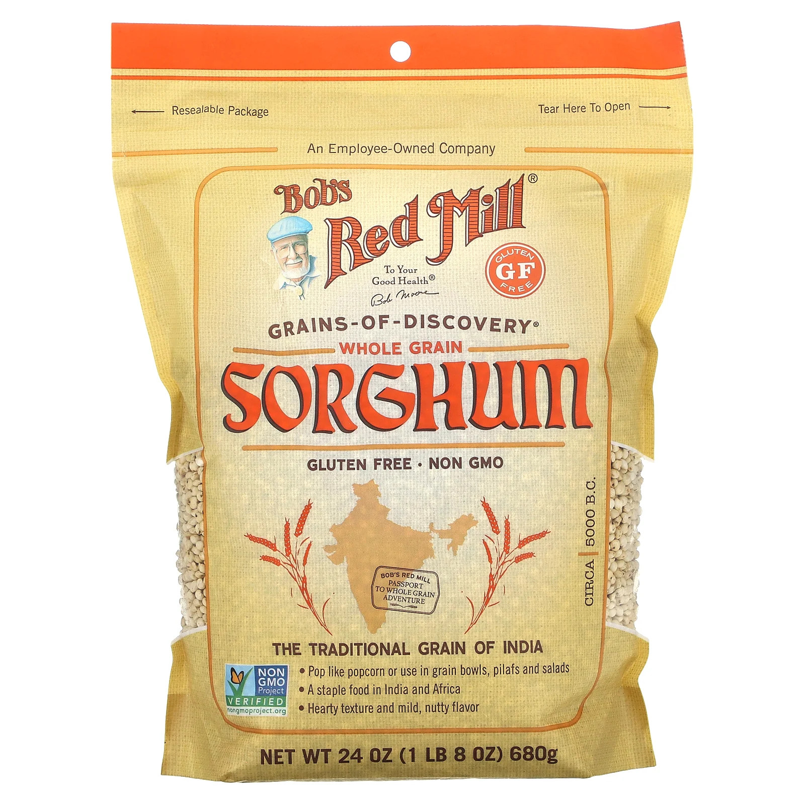 Whole Grain, Sorghum, Gluten Free, 1 lb 8 oz (680 g)