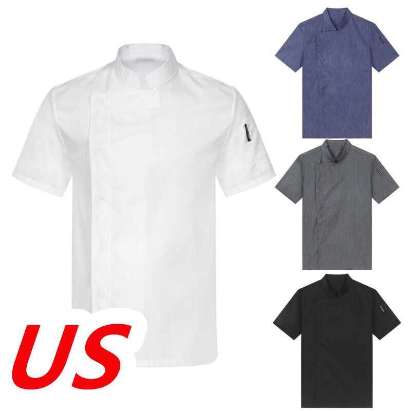 Unisex Classic Professional Chef Coat Button-down Baking Cooking Chef Jacket