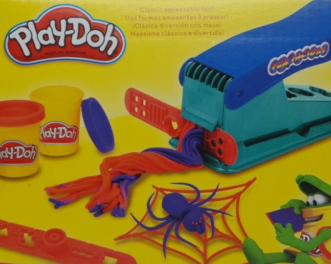 Play-Doh Fun Factory Set + Tools. Creative Shapes Imagination Squeezable Fun!