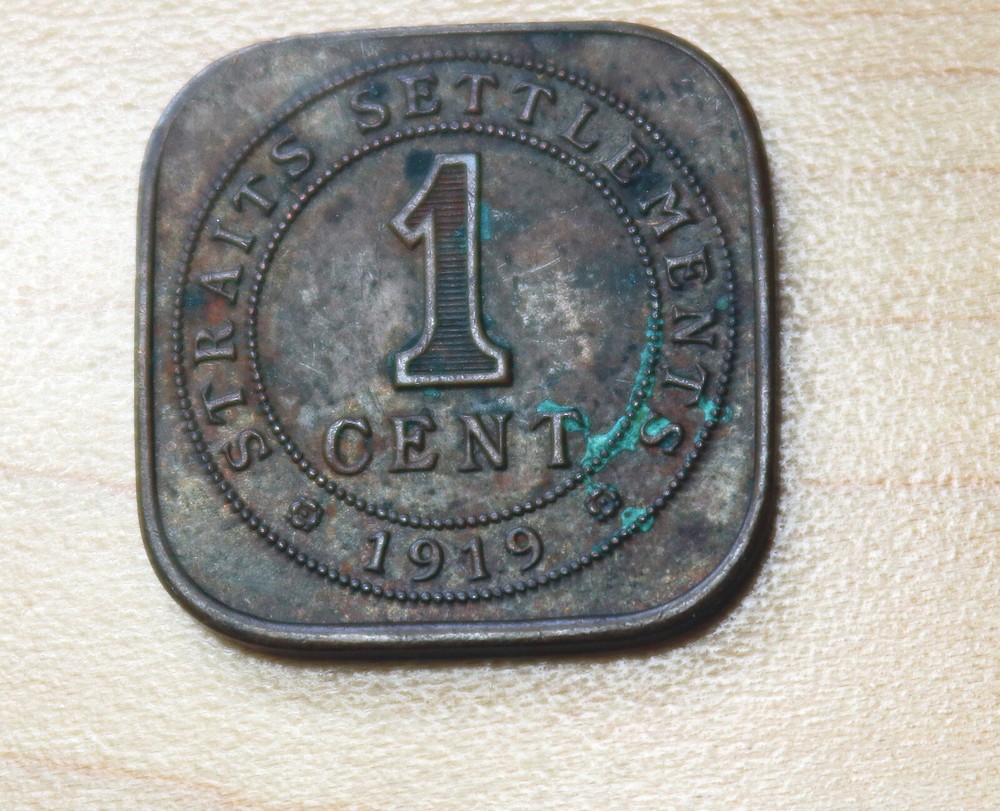 1919 Straits Settlements 1 Cent
