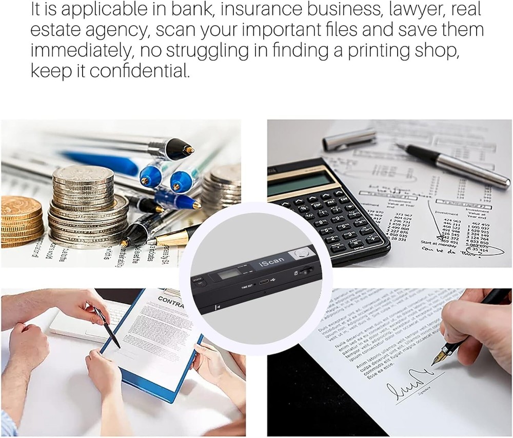 Versatile 900 DPI Handheld Image Scanner - Direct USB Connection with Storage