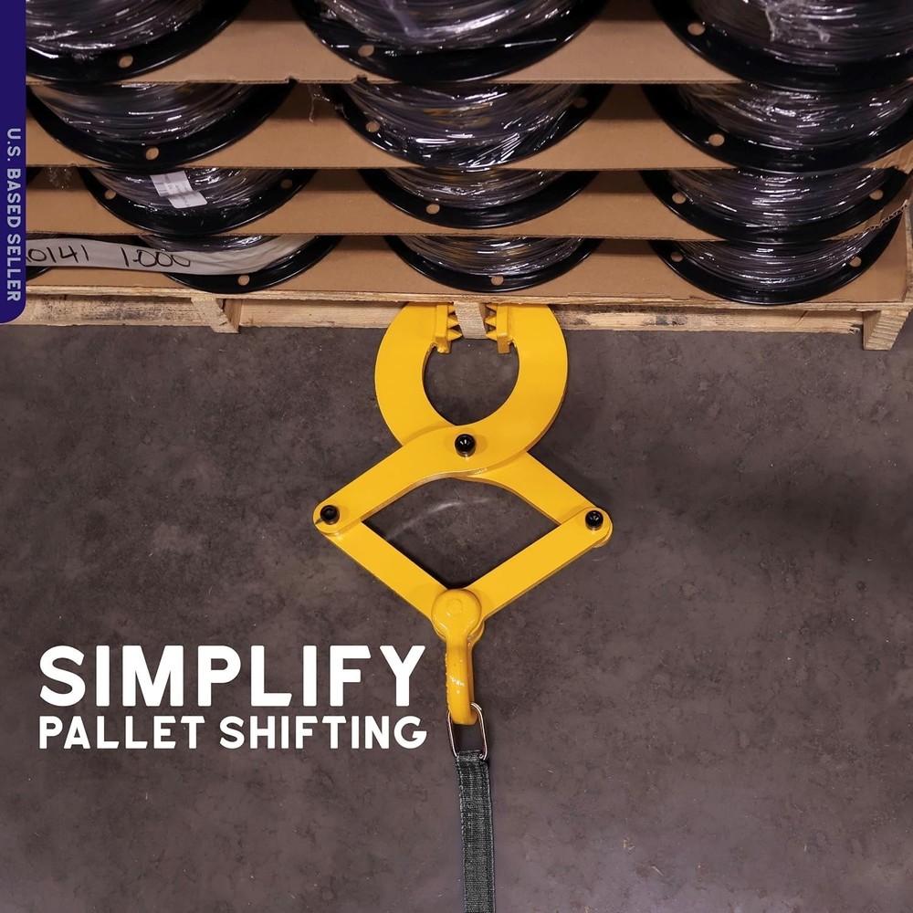 Pallet Puller Clamp Grabber Hook, 6,000 lb pound Pulling Capacity for Forklift