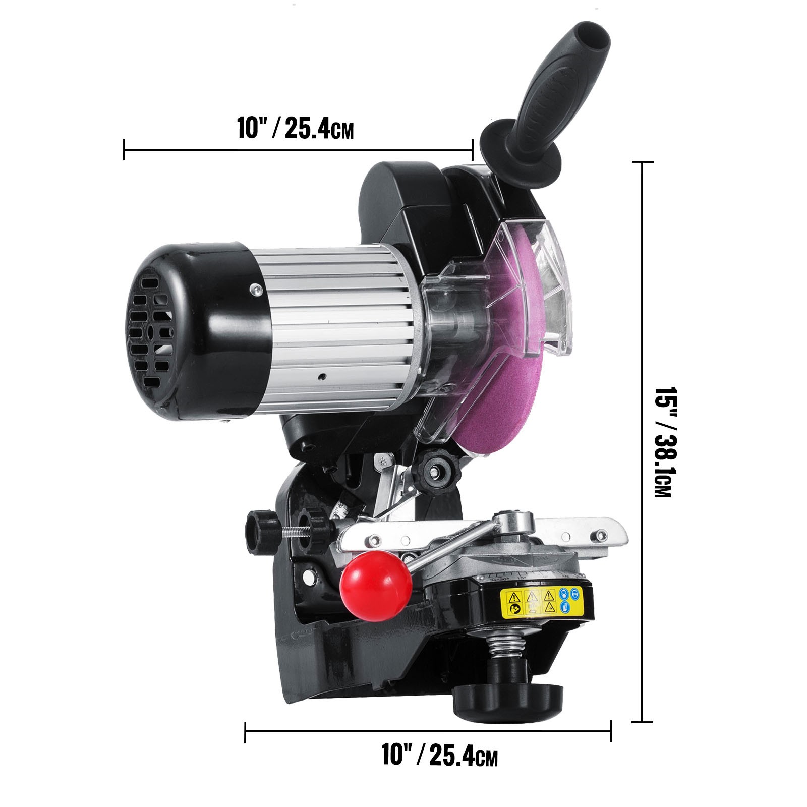 230W Chainsaw Sharpener Grinder w/ Grinding Wheels 1/8”&3/16” Sharpener 110V