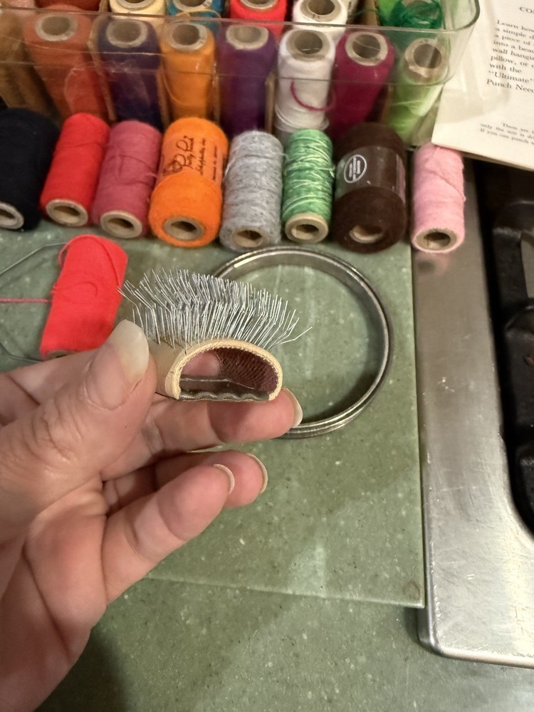 Pretty Punch Dial-A-Loop Needle Punch with Threader and Yarn Thread Spools,More!