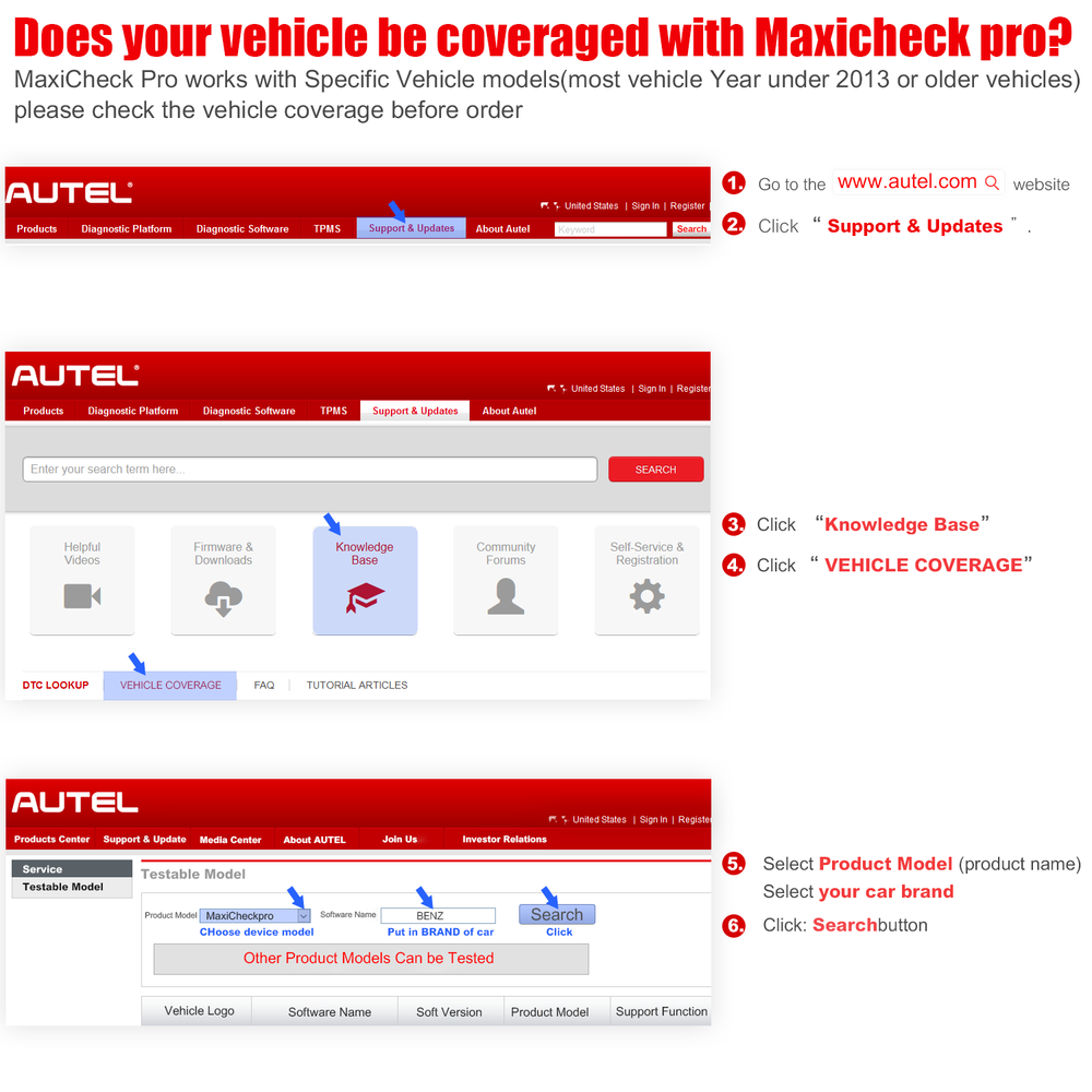 Autel MaxiCheck Pro ABS Brake Auto Bleeding OBD2 Scan Diagnostic Tool