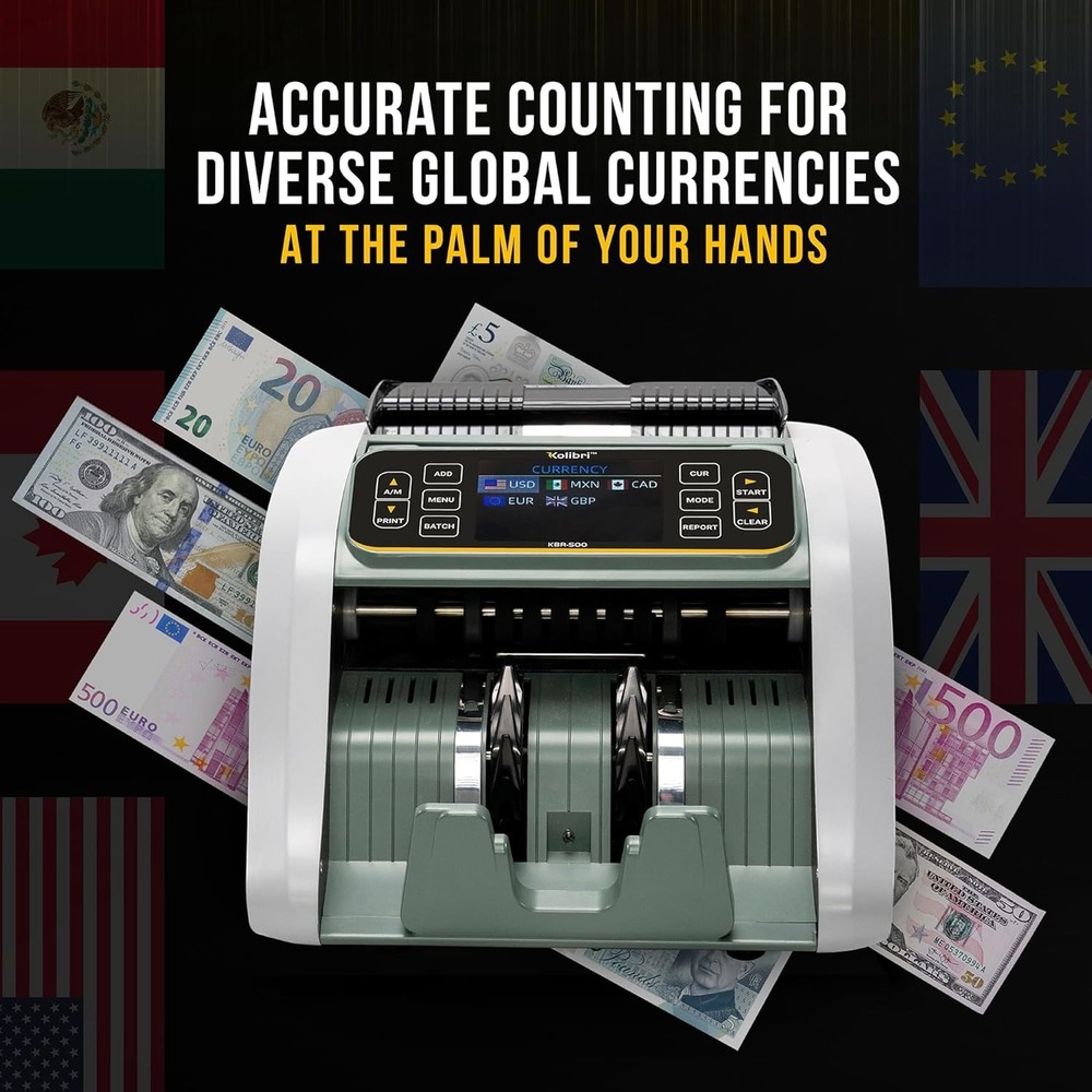 Compact Money Count Machine with Zero-Error Features & Multi-Currency Support