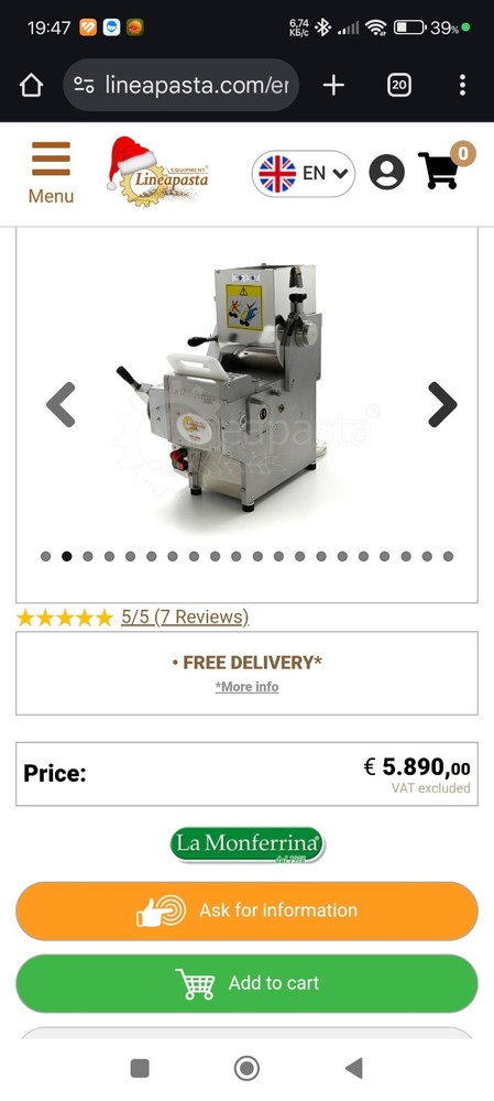 Pasta sheeter machine