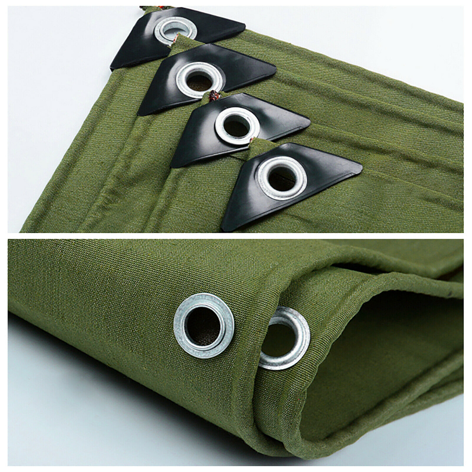 Heavy Duty Waterproof Canvas Tarp 16 Oz Cotton Canvas Tarpaulin Cover Tent Green