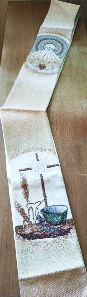Pentecost Off-White Stole for Deacon from Ecumenicus