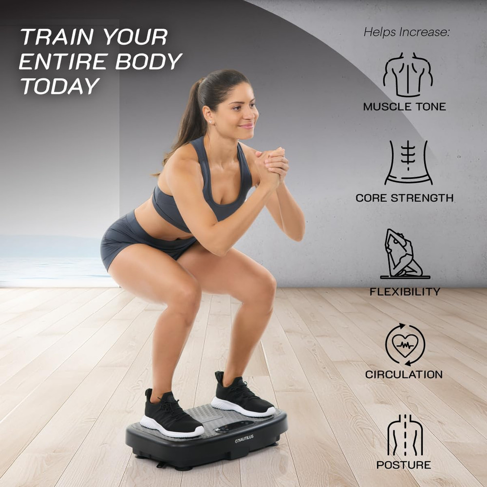 Vibration Plate Exercise Machine for Lymphatic Drainage, Muscle Activation, Full