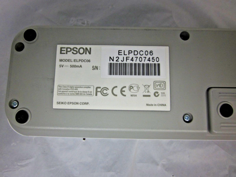 Epson ELPDC06 / DC-06 Document Camera Includes USB And Case