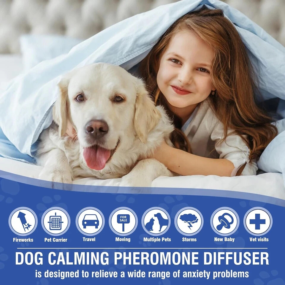 Dog Pheromone Calming Diffuser 4 in 1 Appeasing Pet Pheromones Diffuser to Calm