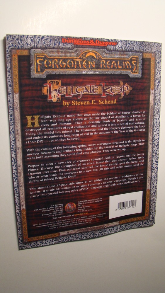 MODULE - HELLGATE KEEP *NEW MINT NEW* DUNGEONS DRAGONS FORGOTTEN REALMS CRAWL