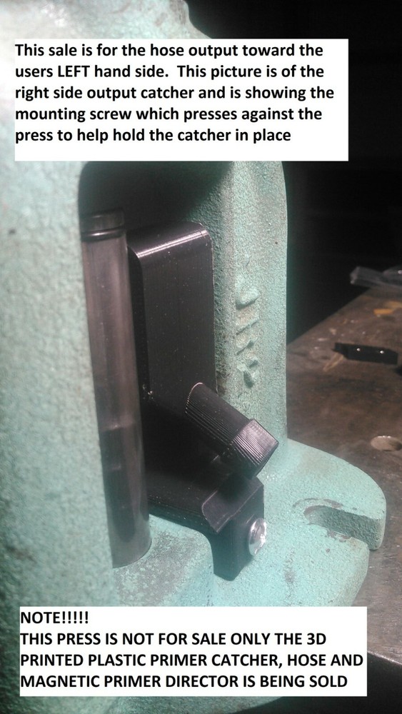 3D Printed Upgrade Primer Catcher Left side output for the RCBS JR2 Press Only
