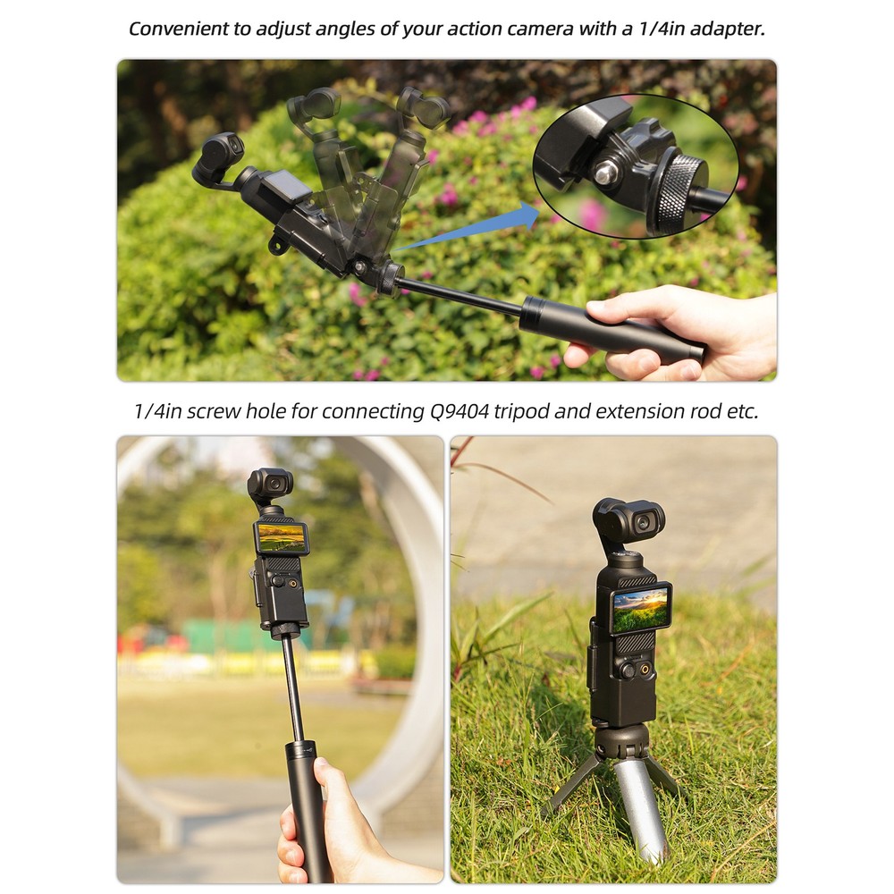 Foldable Upper & Lower Dual Adapter Mount Accessories For DJI Osmo Pocket 3