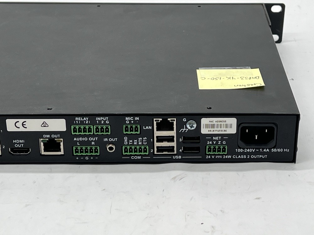 Crestron DMPS3-4K-150-C 4K Digital Media Presentation System with Power Cable