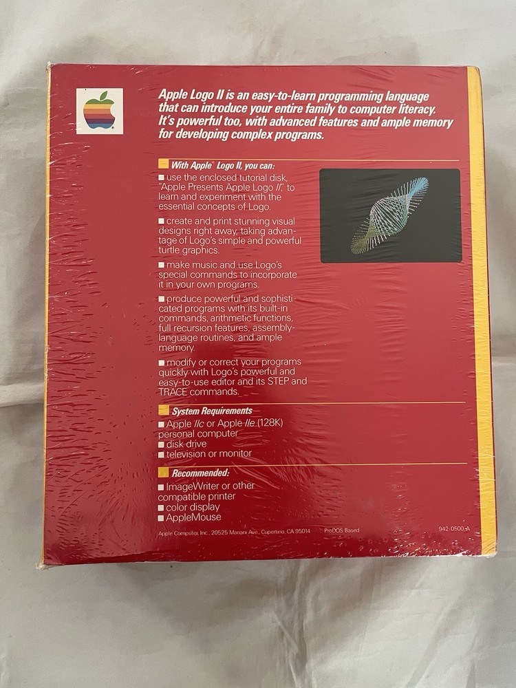 Apple Logo II Vintage Computer Software Program Brand New Sealed