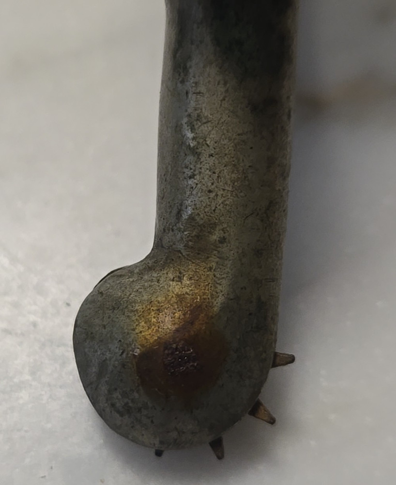 Vintage Solid Nickel Leather Spur