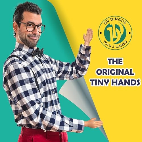 DR DINGUS Tiny Hands (1 Pair) - Mini Hand Stick Puppet - Pocket Sized Hilarity