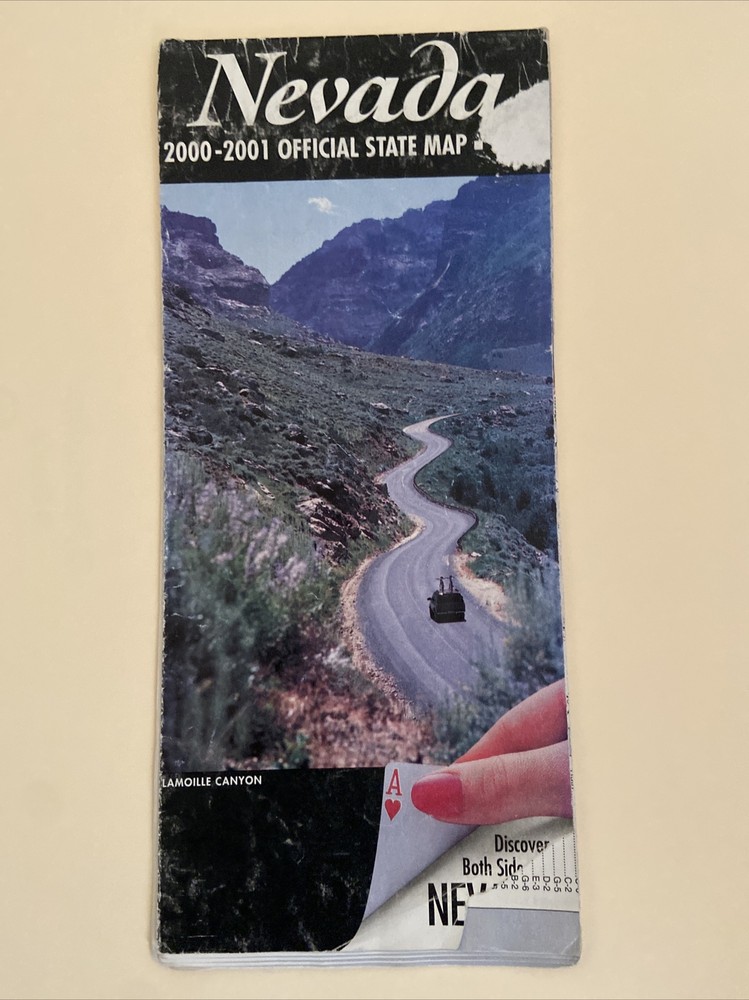 Original Nevada 2000-2001 0fficial State Map Used