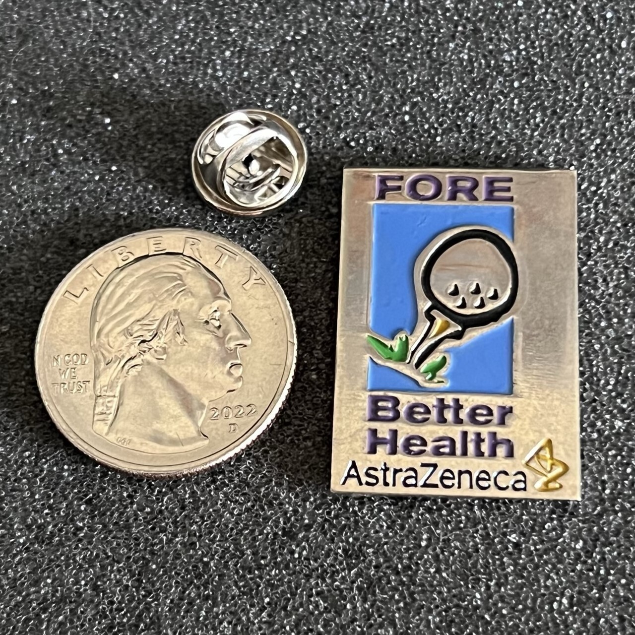 Astra Zeneca Fore Better Health Golf Golfing Pin Pinback #44772