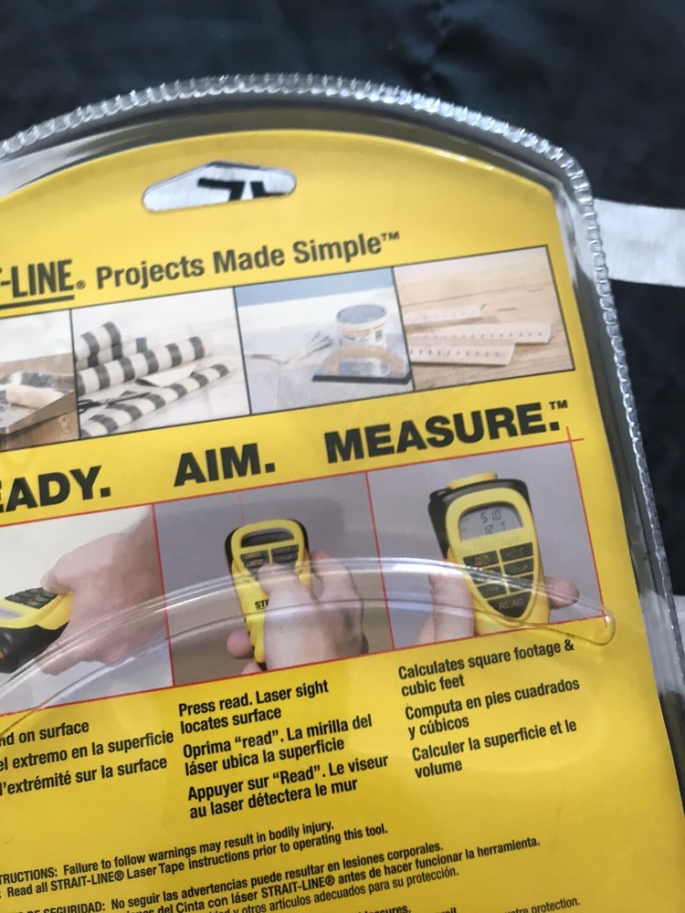 Strait-Line Laser Tap Ruler Measuring Device **NEW**