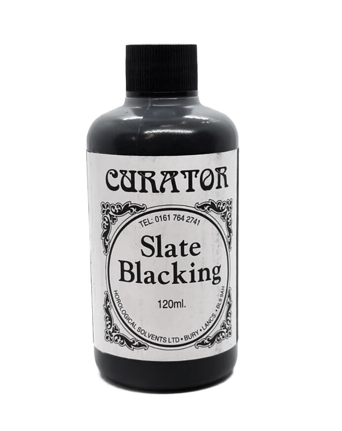 Curator Clock or any Slate Blacking solution Fluid Black 120ml Blacken finish