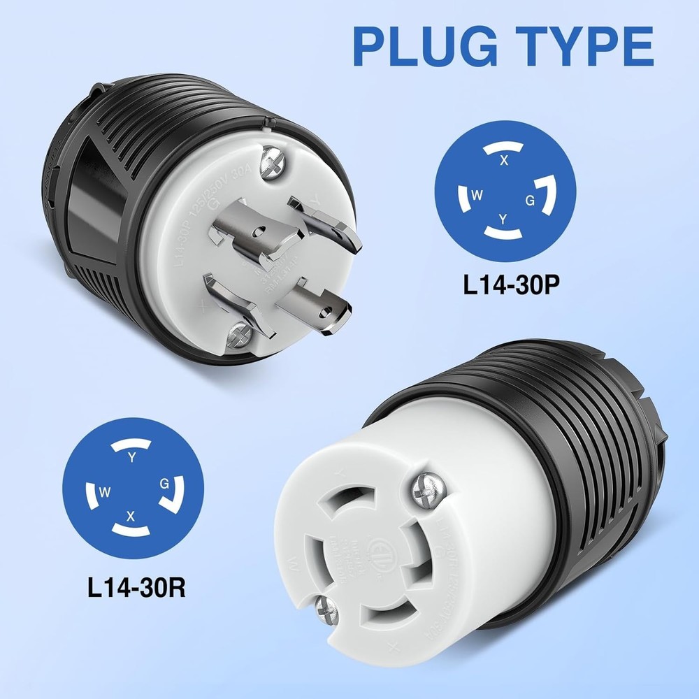 Durable 30Amp Locking Plug Adapter for 125/250V Applications – Safety Certified