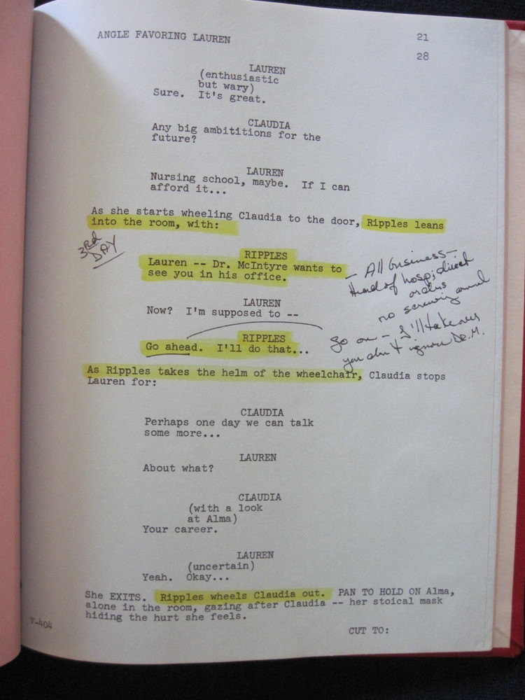 ORIGINAL TV SCRIPT 'THE SHATTERED IMAGE' TRAPPER JOHN, MD - 'RIPPLES' COPY