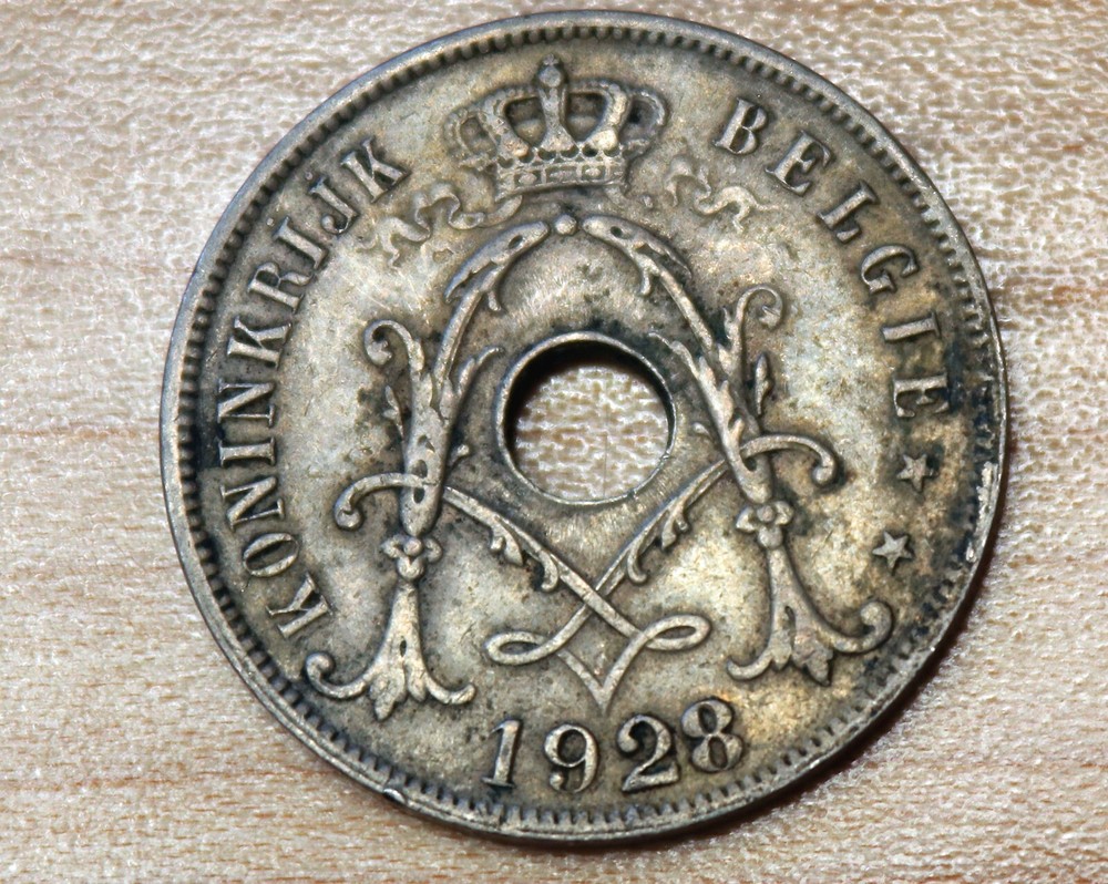 1928 Belgium 25 Centimes Dutch text