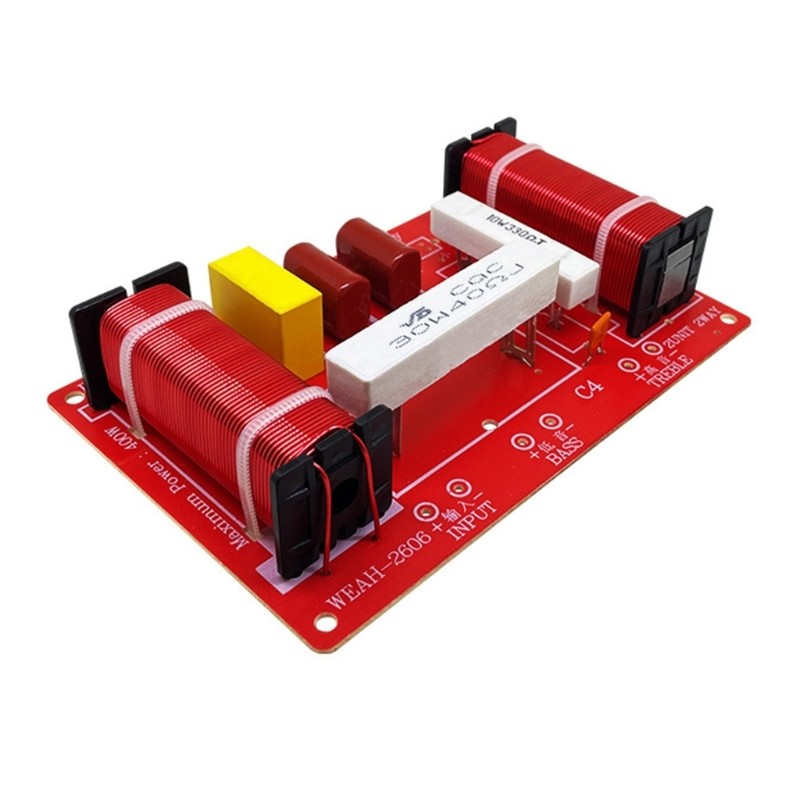 400W 2 Ways Speaker Crossover Treble Bass Filter Frequency Divider