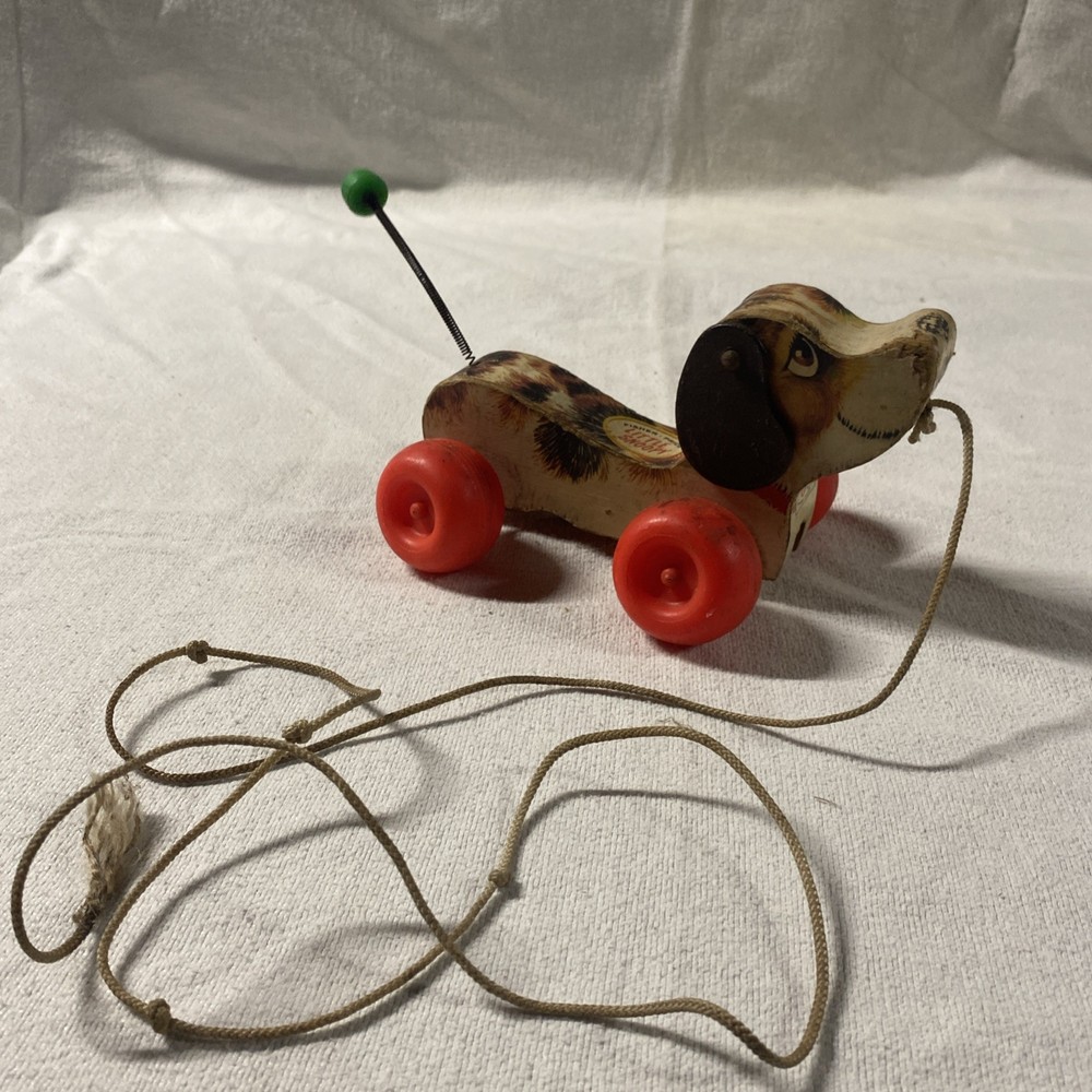 Pull Toy wooden dog