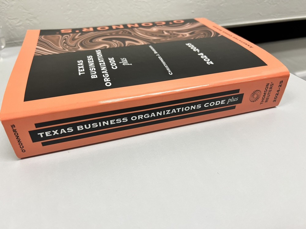 TEXAS BUSINESS ORGANIZATIONS CODE Plus (2024-2025)