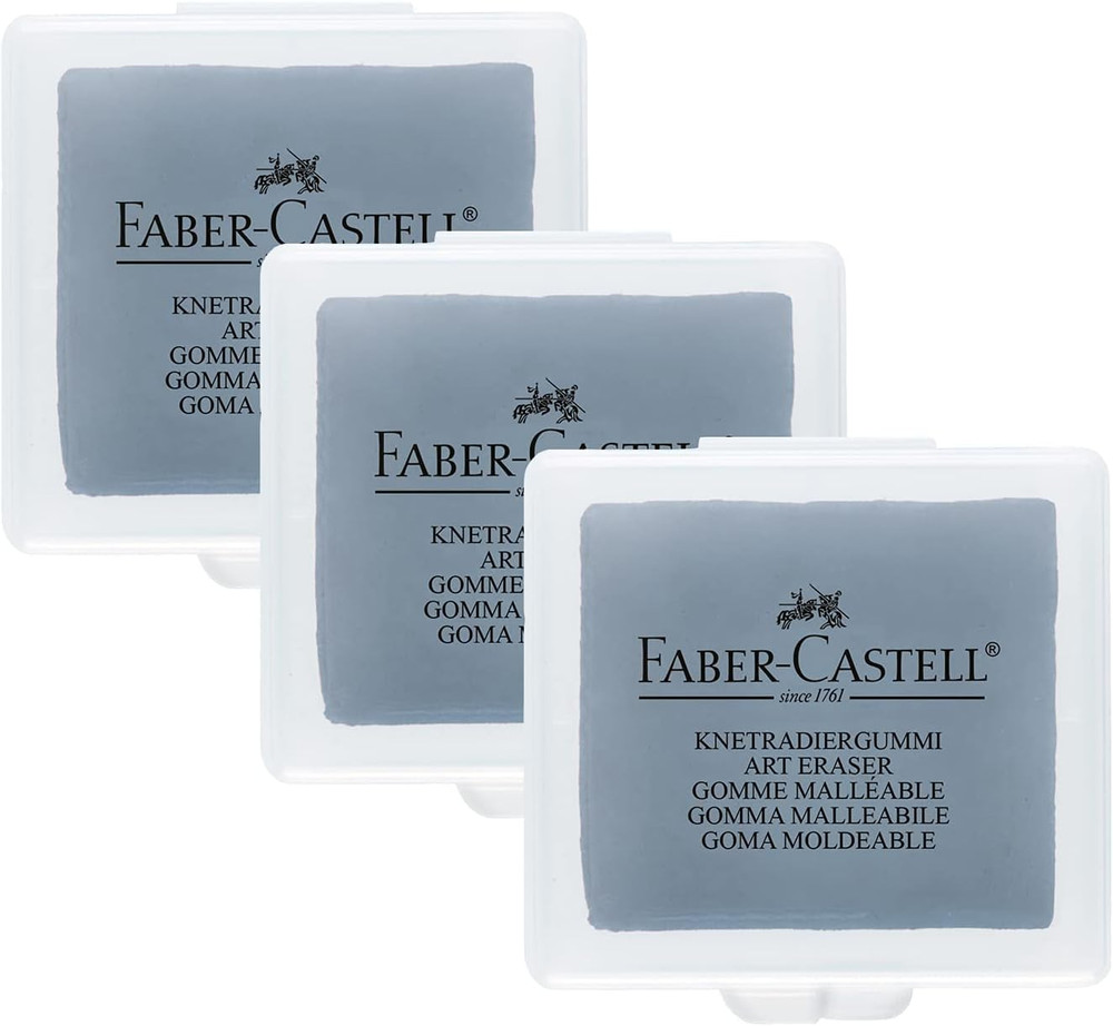 Kneadable Eraser in Plastic Box (Pack of 3)