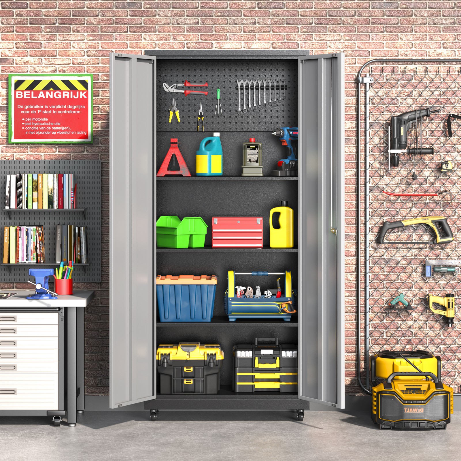 Rolling Tool Chest Cabinet Tool Box Lockable Tool Storage Cabinet Garage Cabinet