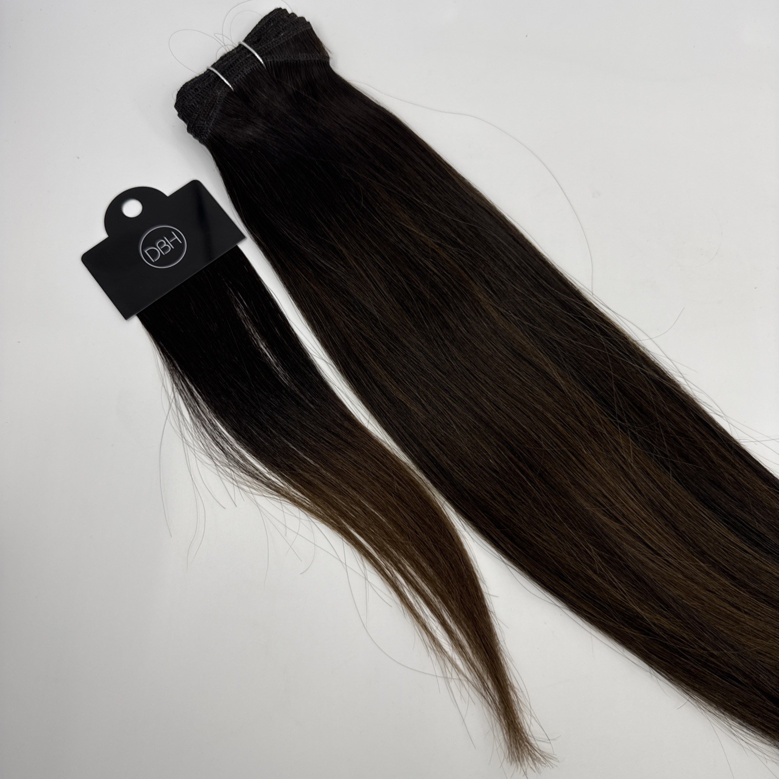 Donna Bella Hybrid Weft Extension FULL Pack 18” Ombré #1B/6 Human Remy Hair NEW