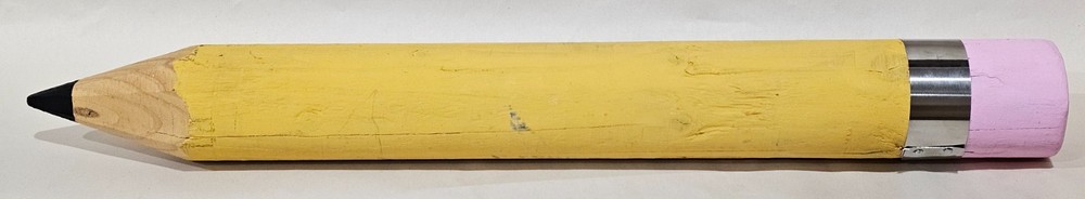 Large Solid Wood Pencil Novelty - 18inch by 2inch