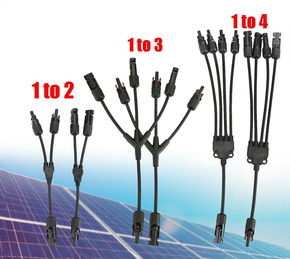 Solar Panel Y/T Branch Cable Connection Waterproof Connector & Charge Controller