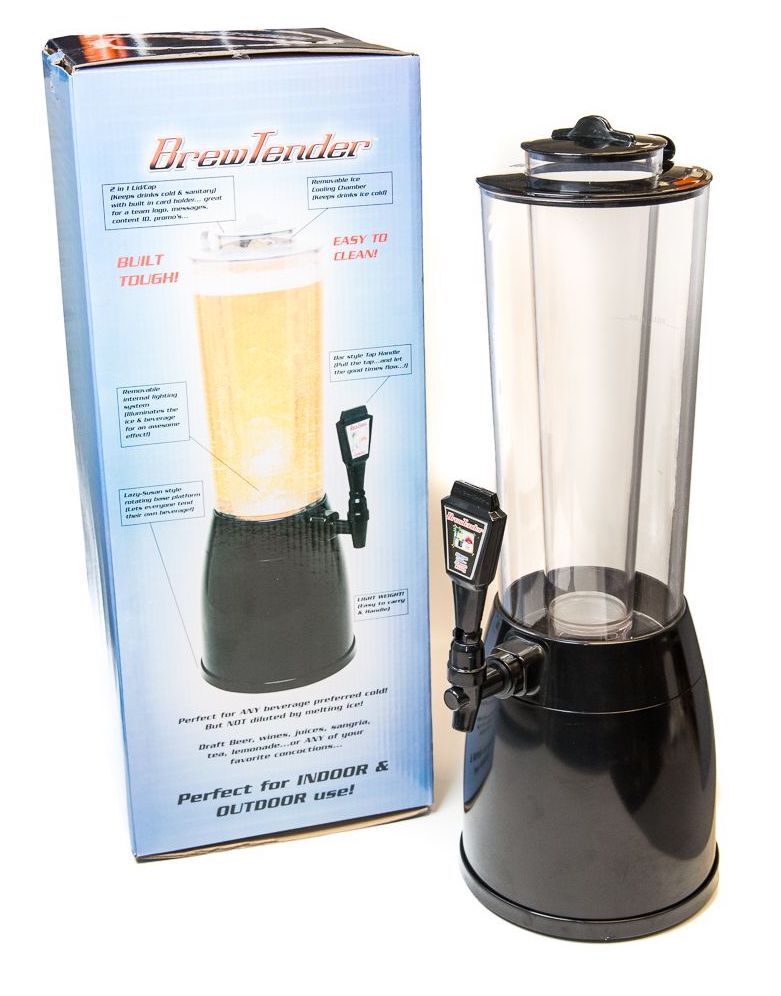 BrewTender Tabletop Beer & Beverage Dispenser - Chrome Base w/ Coors Light Logos