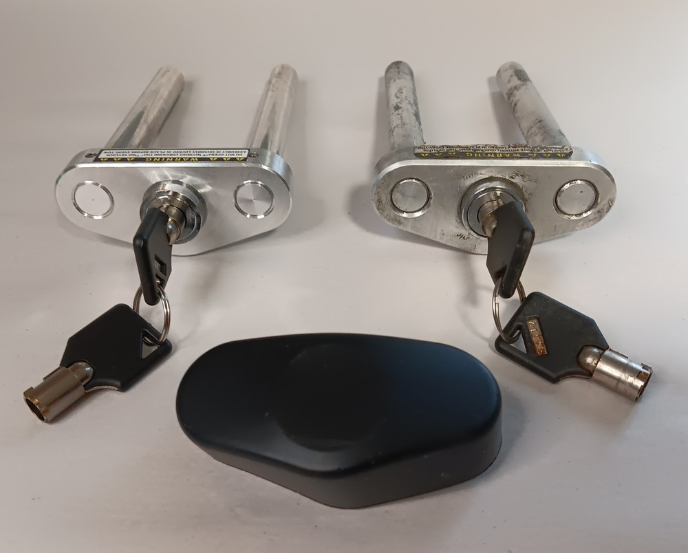 Dual Pin Hitch Lock and Key Sets