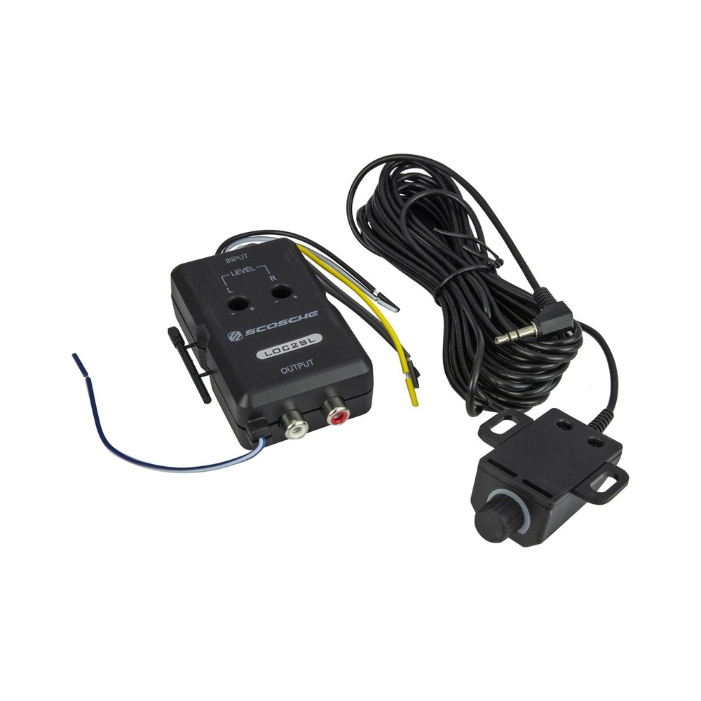Scosche LOC2SL Line Output Converter with Remote Control 2 Channel, Black