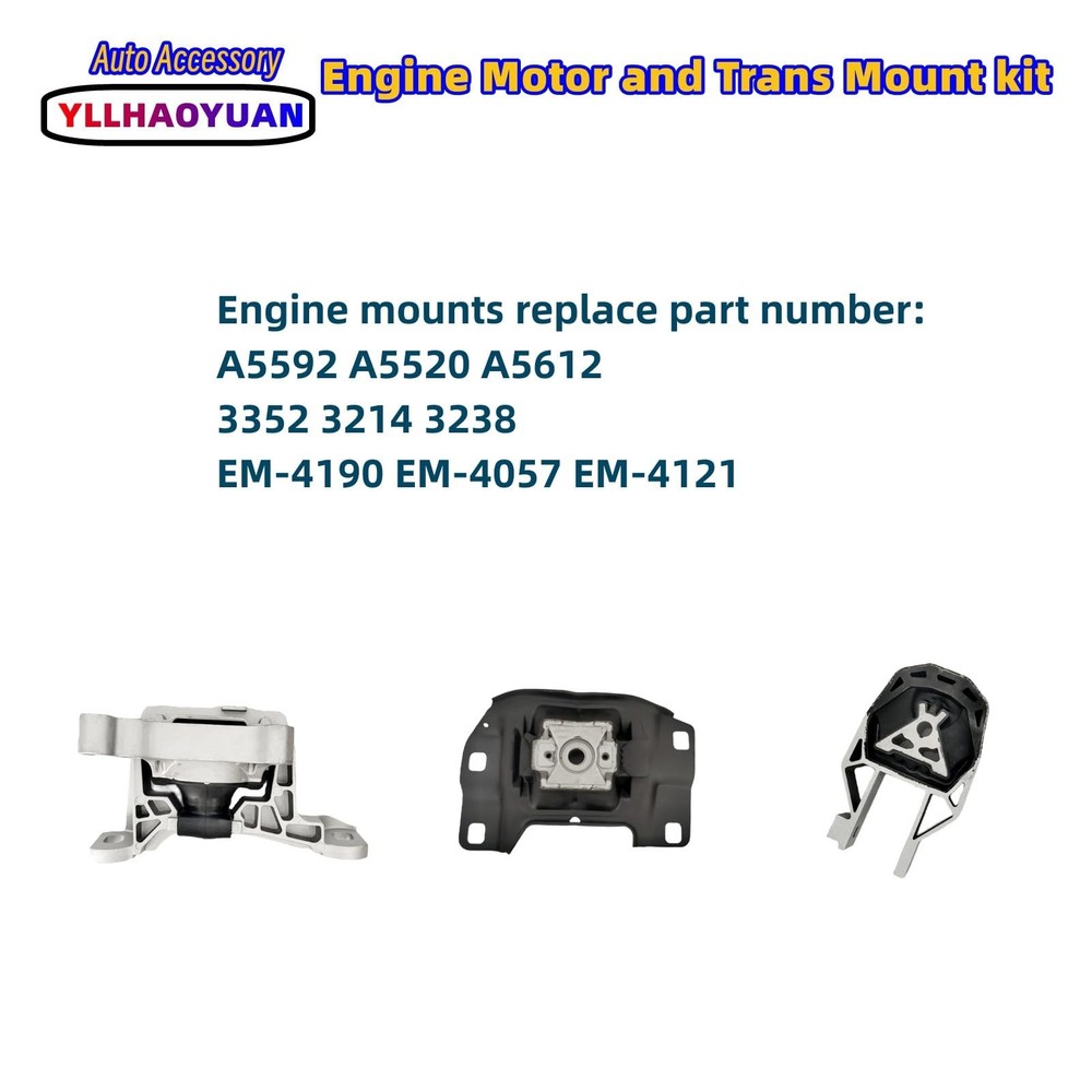 Engine Mounts Set 3 Escape 2013-2019 1.5L 1.6L