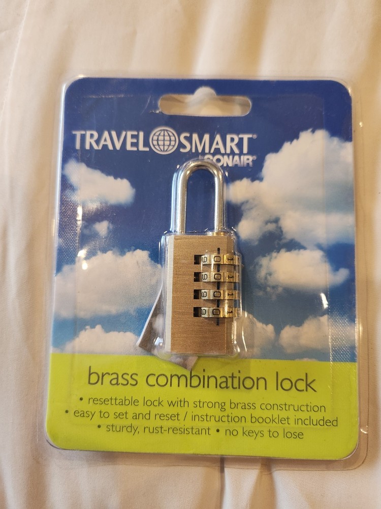 Travel Smart Brass Combination Lock