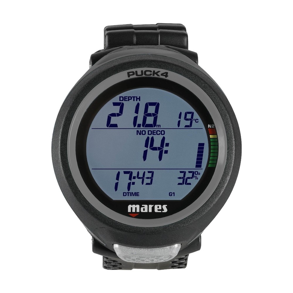 Mares Puck 4 Wrist Dive Computer | Entry-Level Watch-Style One Button Control Un