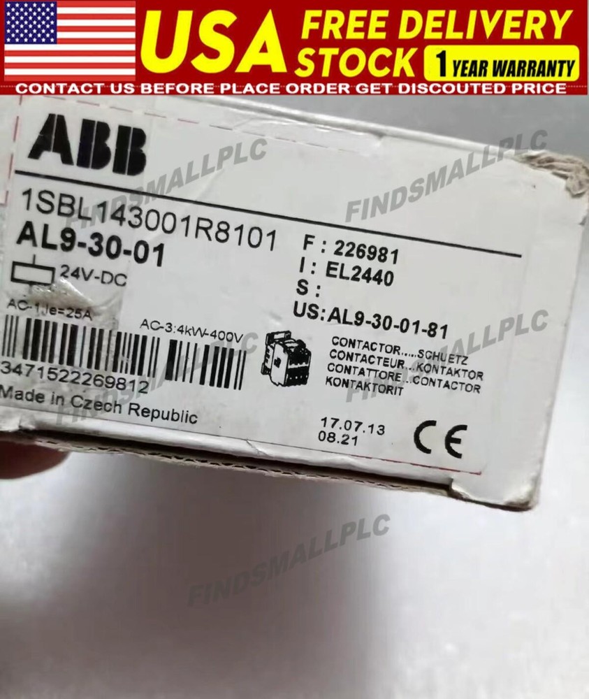 1pc ABB AL9-30-01 DC contactor 24VDC