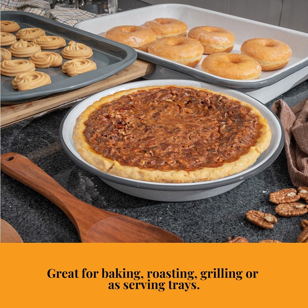 Granite Ware 8 piece Healthy Bakeware Set. Unique colors! Enameled Large