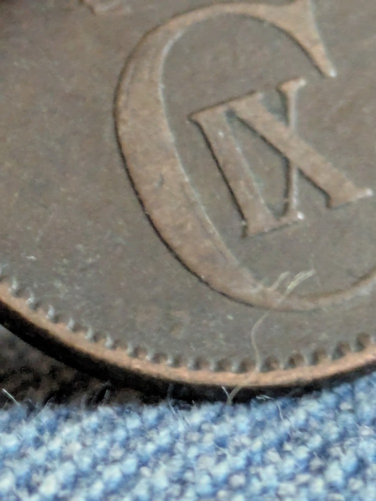 DENMARK. 2 ORE, 1875? CHRISTIAN IX.