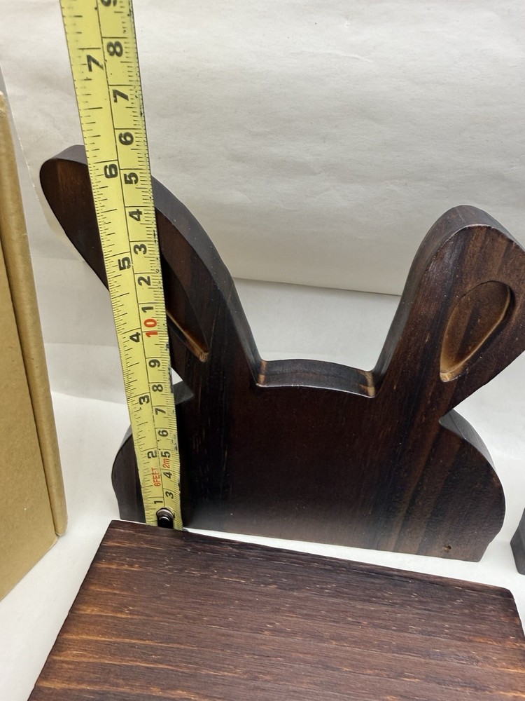 2 PCS Floating Shelves For Wall Easter Rabbit Design Brown Unused, *READ..