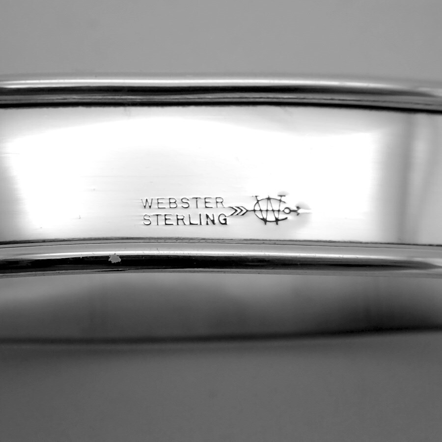 Rectangular Napkin Ring Webster Sterling Silver Mono Ray